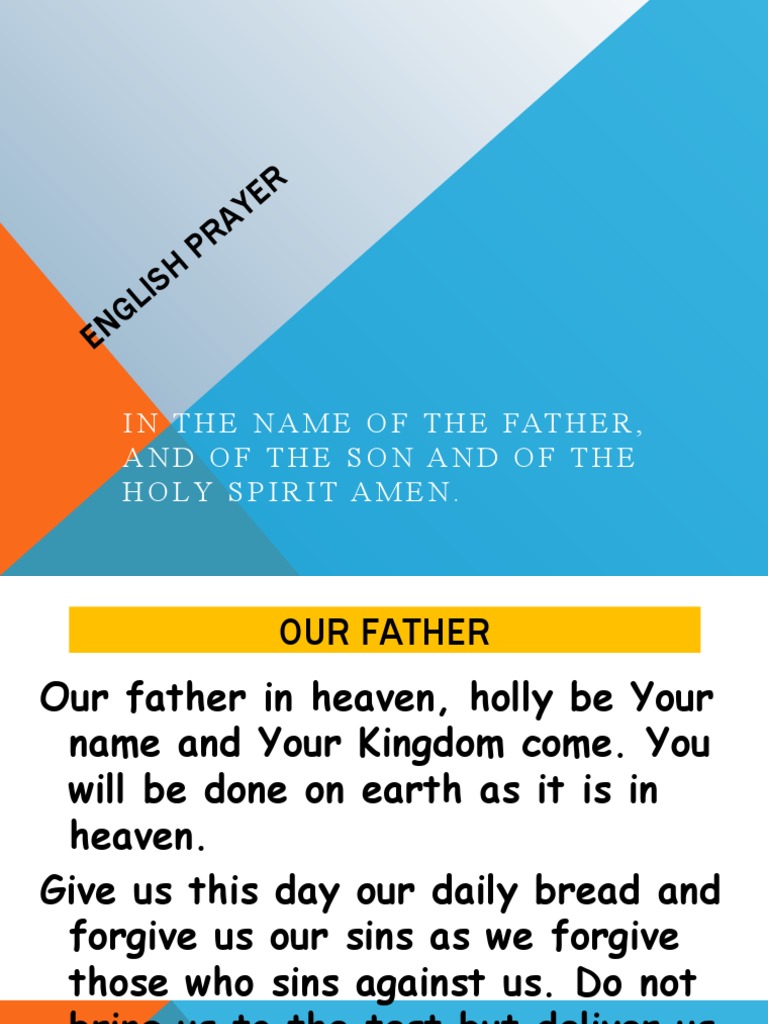 Doa Bapa Kami Bahasa Inggris | PDF