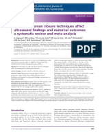 BJOG - 2017 - Stegwee - Uterine Caesarean Closure Techniques Affect Ultrasound Findings and Maternal Outcomes A Systematic