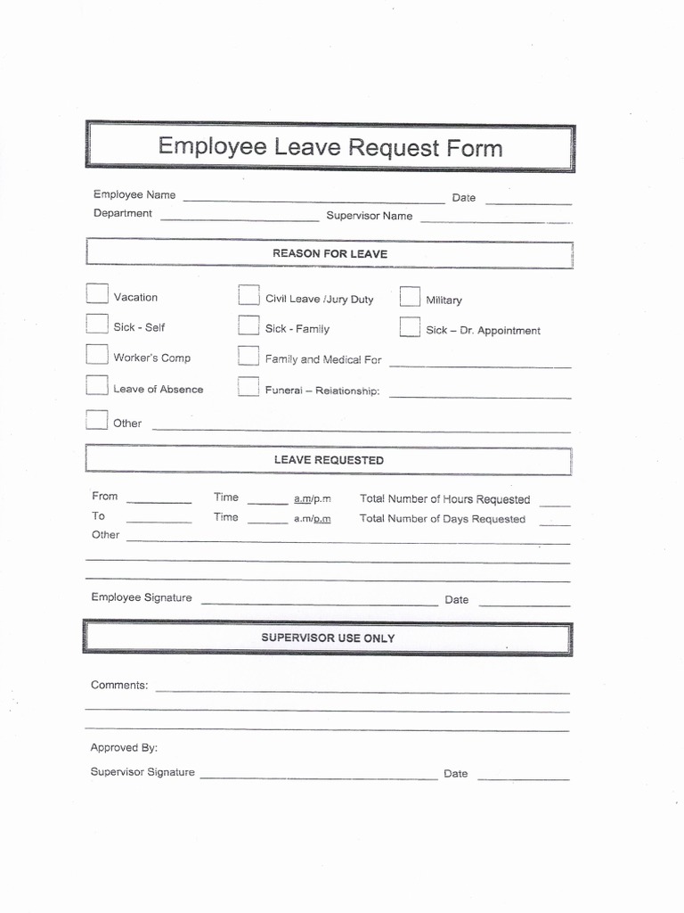 Apply Leave Form | PDF