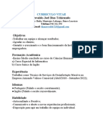 Curriculum Vitae Osvaldo Joel Dias Tchicundo