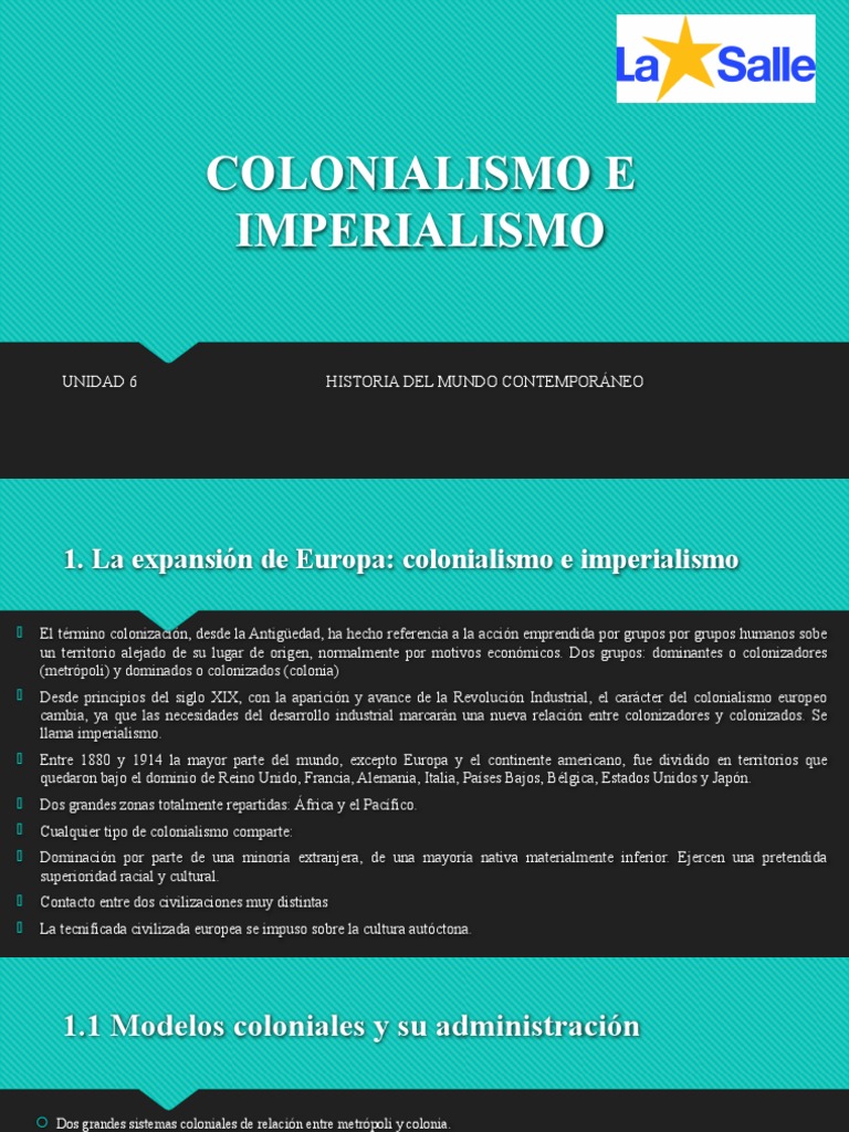 Colonialismo e Imperialismo en Europa | PDF | Colonialismo | Imperialismo