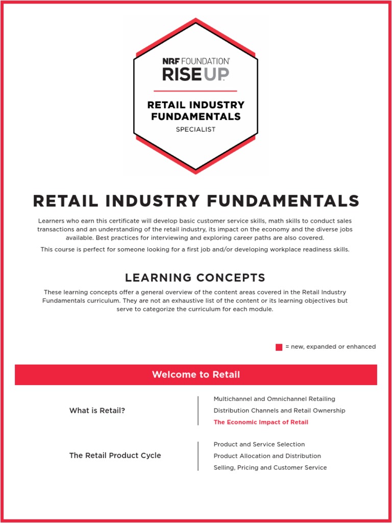 Rise up retail industry fundamentals pdf retail profit economics 