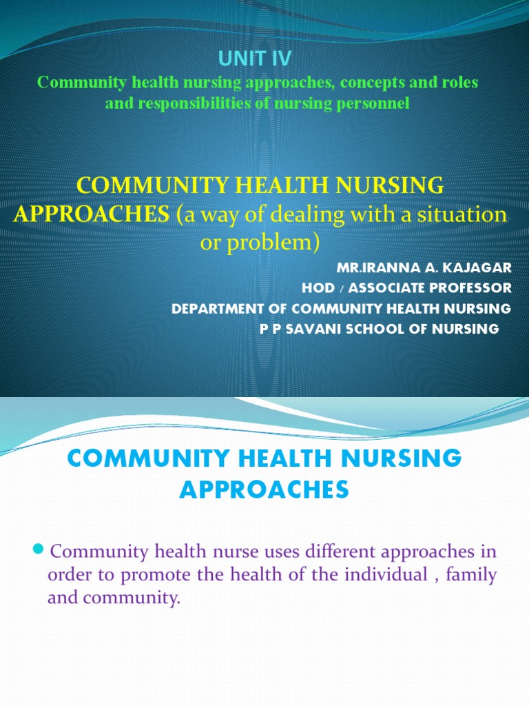 Community Health Nursing Approaches Explained | PDF | Epidemiology ...