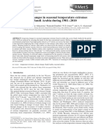 Long-Term Changes in Seasonal Temperature Extremesover Saudi Arabia During 1981-2010