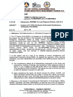 RDRRMC IV-A Memorandum Re Conduct of 3rd Quarter 2016 NSED