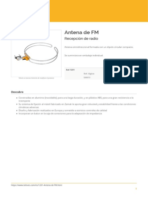 Antena para radio FM de Televes 1201 dipolo circular omnidireccional