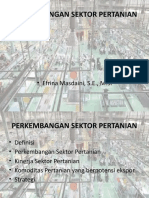 Pertemuan 9 Perkembangan Sektor Pertanian