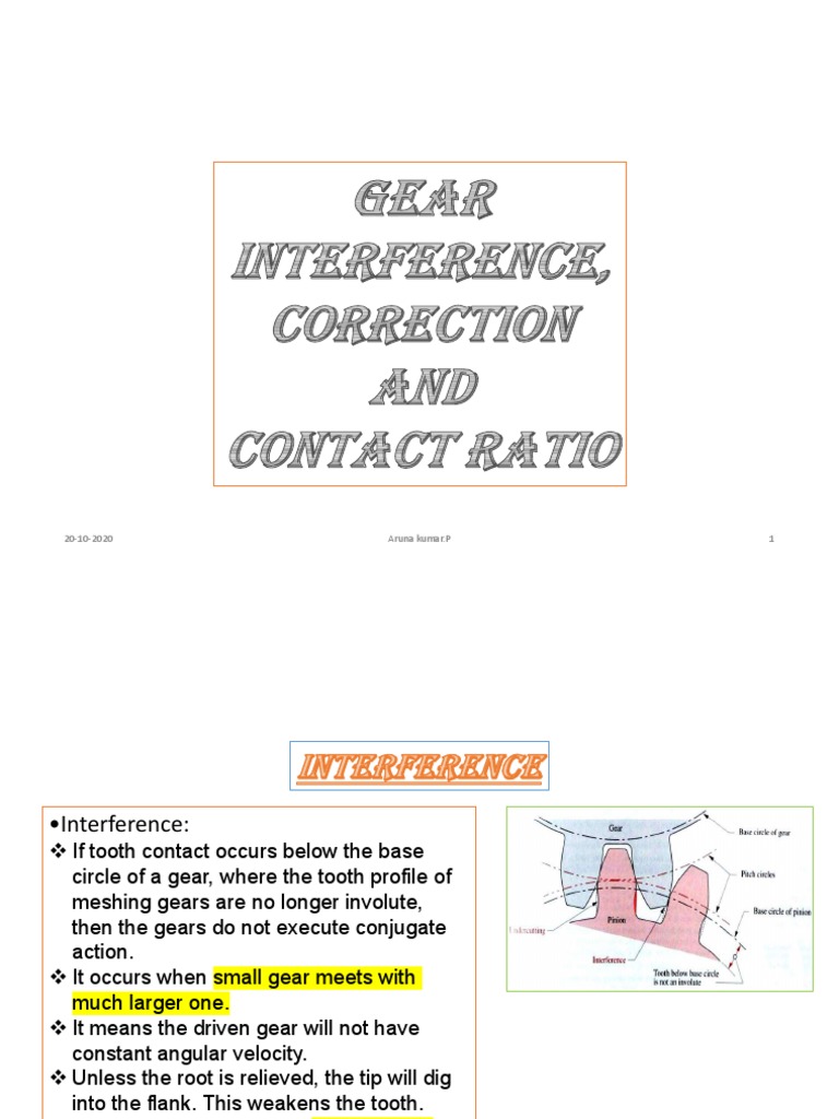 Gear Interference and Correction Methods | PDF
