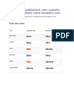 Skloňovanie Podstatných Mien Cudzieho Pôvodu +pomnožné