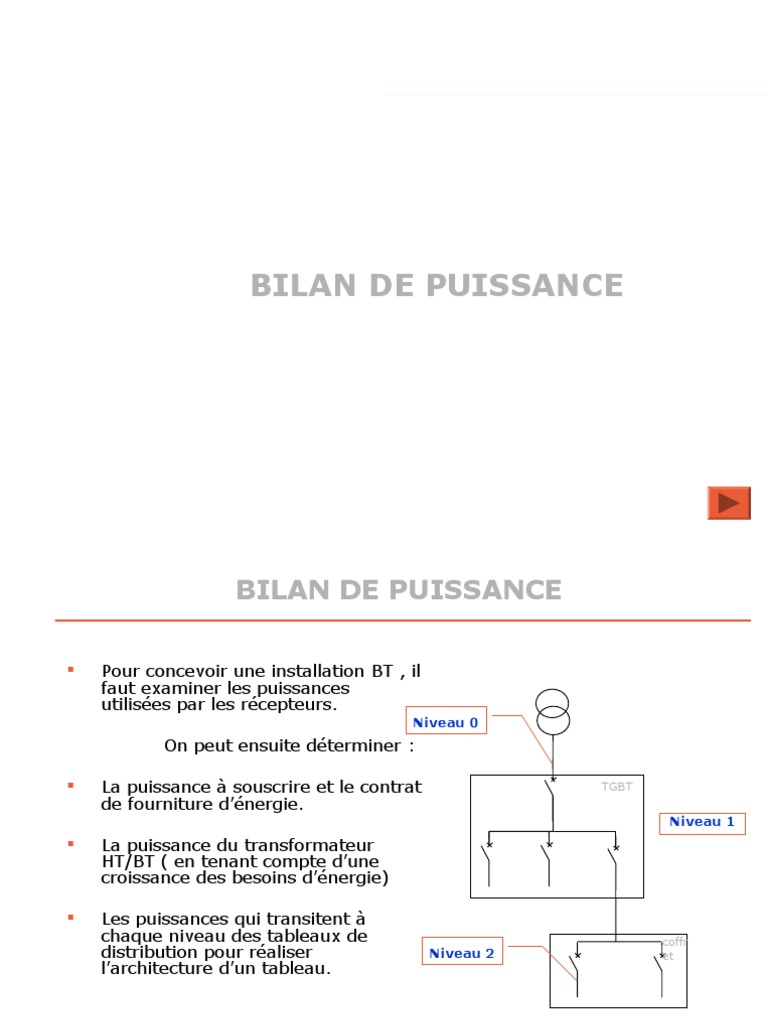 Bilan de Puissance en Installation BT | PDF