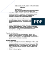 Ratios Financieros - Ratios de Liquidez