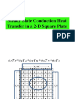 Steady State Conduction Heat Transfer in A 2-D Square Plate