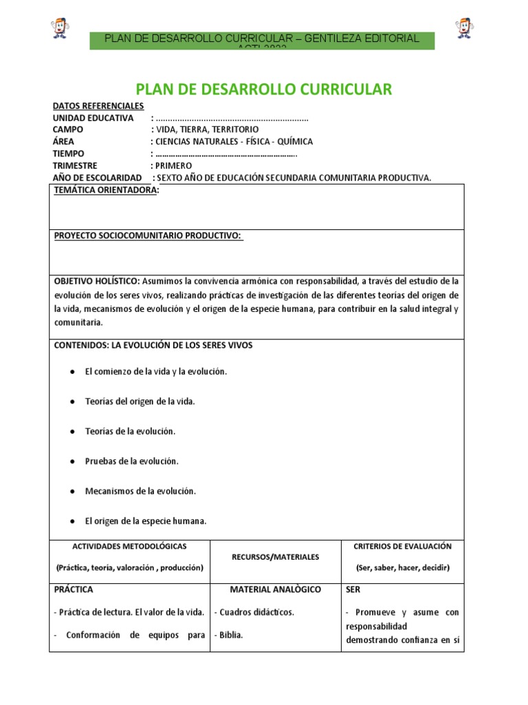 Biogeografía 6to - Plan de Desarrollo Curricular 2023 | PDF