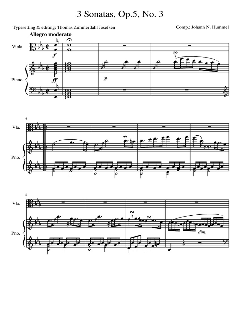 Hummel Sonata Piano PDF