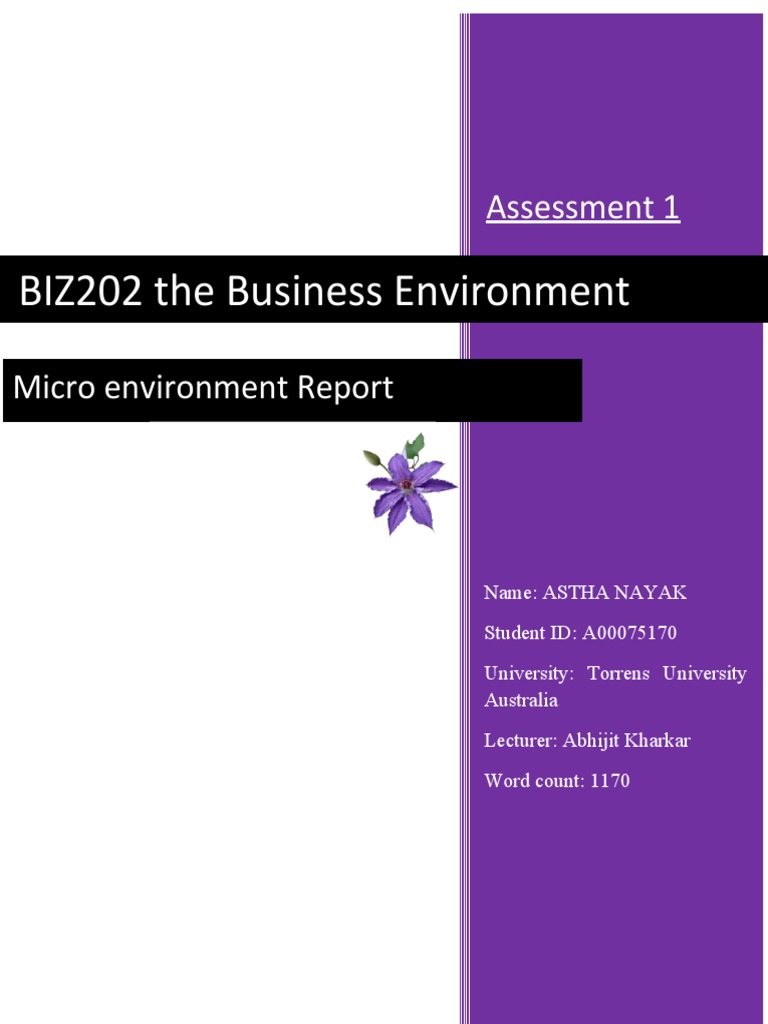 Biz202crn1151 nayak a micro environment report pdf news data