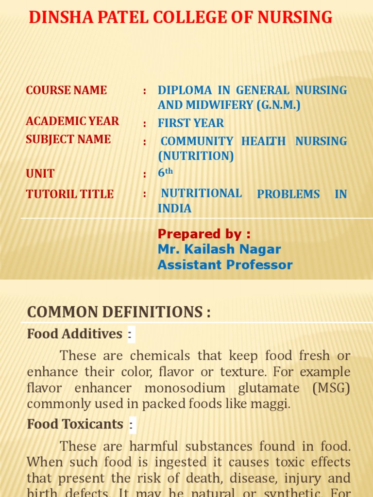 Nutritional Problems Pdf