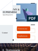 Session 4 Homonymy and Euphemism - Student Copy