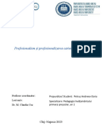 Profesionalism Și Profesionalizarea Carierei Didactice: Cluj-Napoca 2023