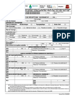 Fiche de Demande de Reception