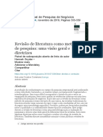 Revisão de literatura como metodologia de pesquisa: uma visão geral e diretrizes