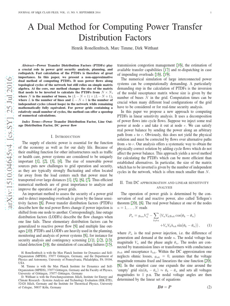 A Dual Method for Computing Power Transfer Distribution Factors PDF