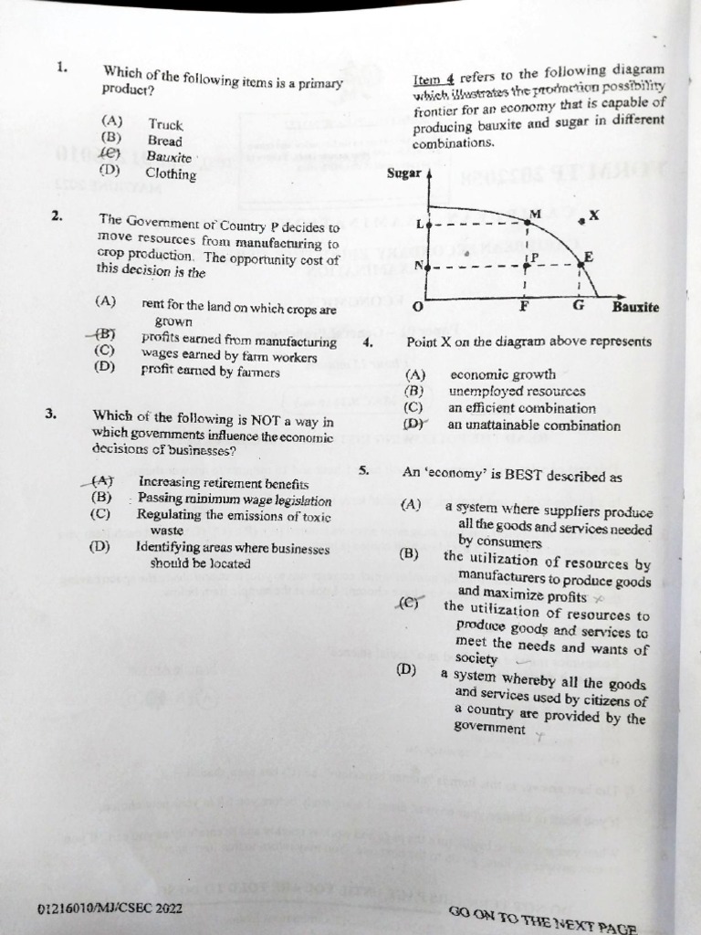 Economics 2022 paper 1 pdf