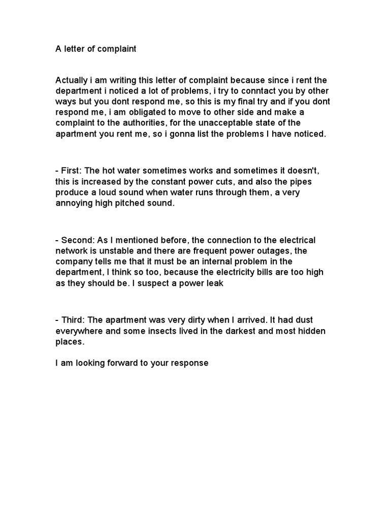 Photo inspiration: Visual Reference: Urgent Complaint About Apartment Issues