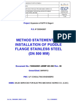 Method Statement For Installation of Puddle Flange DN 500