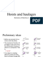 Mechanics of Machines: Hoists and Haulages