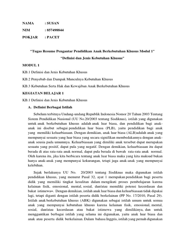 Fix Resume Pengantar Abk Modul - 1702755362