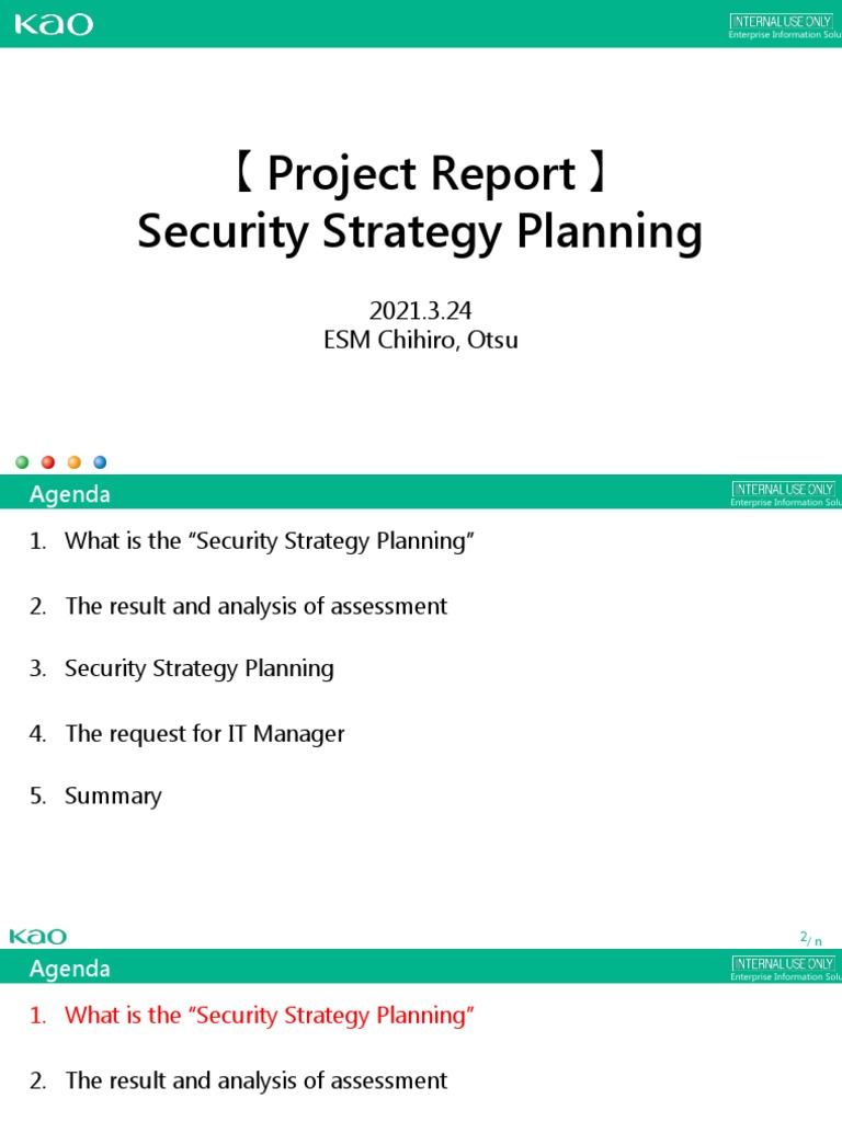 ProjectReport SecurityStrategyPlanning 0324 | PDF | Security | Computer ...