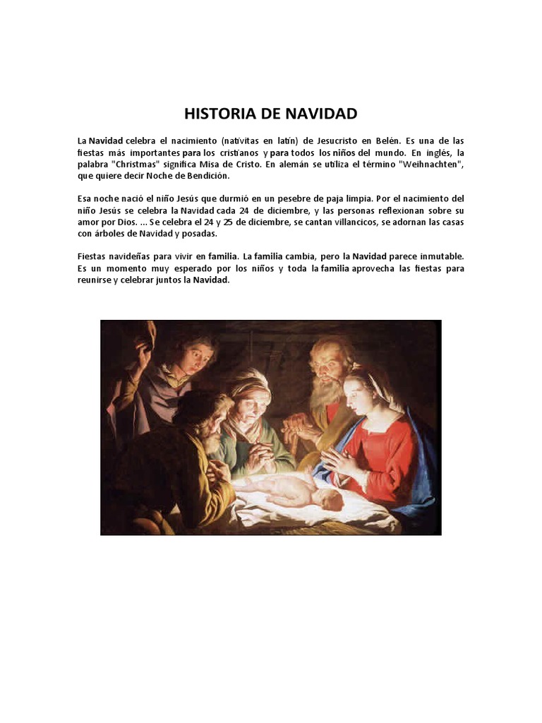 Breve historia de la Navidad para niños | PDF