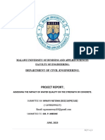 Assessing The Impact of Water Quality On The Strength of Concrete (Mwayi Ng'oma)