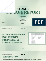 Seam 3: Damage Report