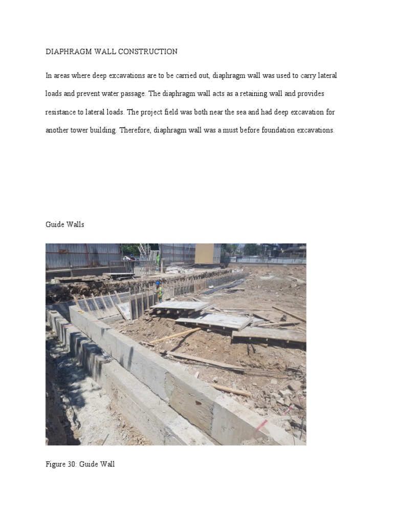 Diaphragm Wall | PDF | Concrete | Density