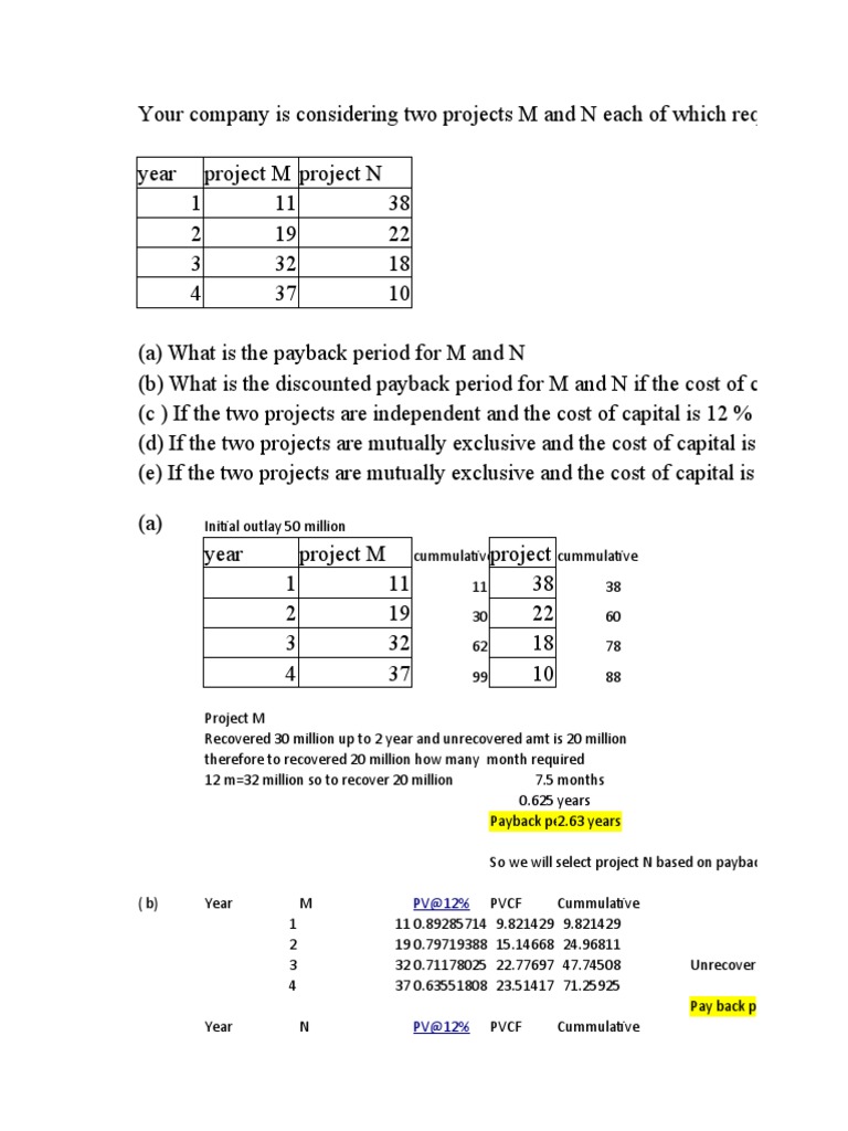 Capital Budgeting Sol Pdf Depreciation Net Present Value
