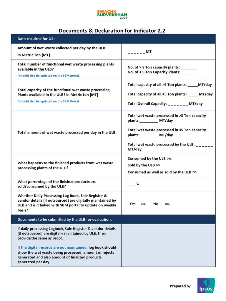 SS22_SLP Evidences and Declaration_Indicator 2.2 | PDF | Information ...