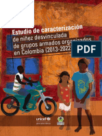 Estudio de Caracterización de Niñez Desvinculada de Grupos Armados Organizados Al Margen de La Ley (2013-2022)