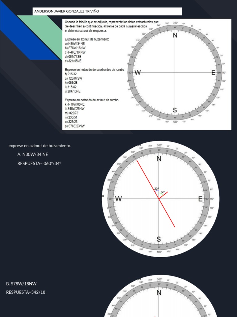 Conversión de Azimut y Rumbo | PDF