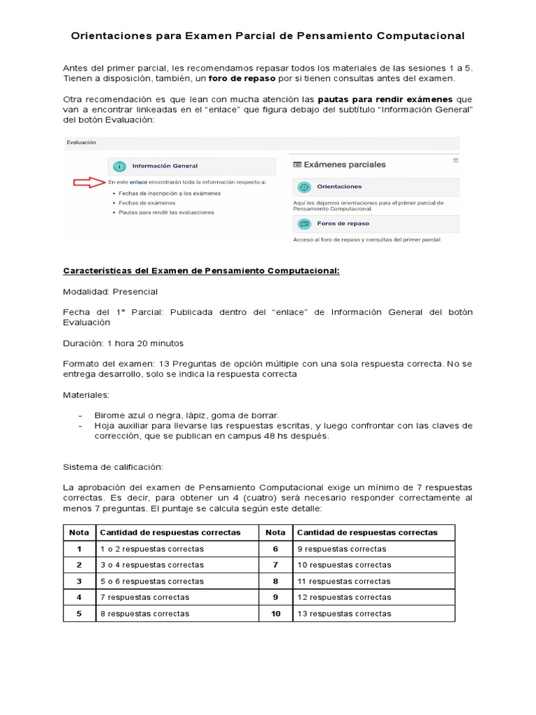 Examen Parcial de Pensamiento Computacional | PDF | Crecimiento ...