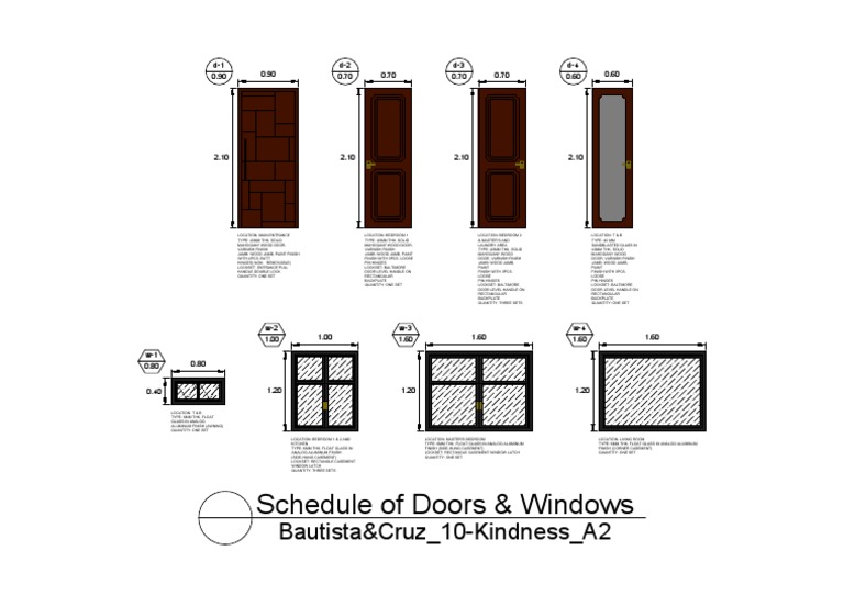 Doors And Windows Schedule Pdf Door Window