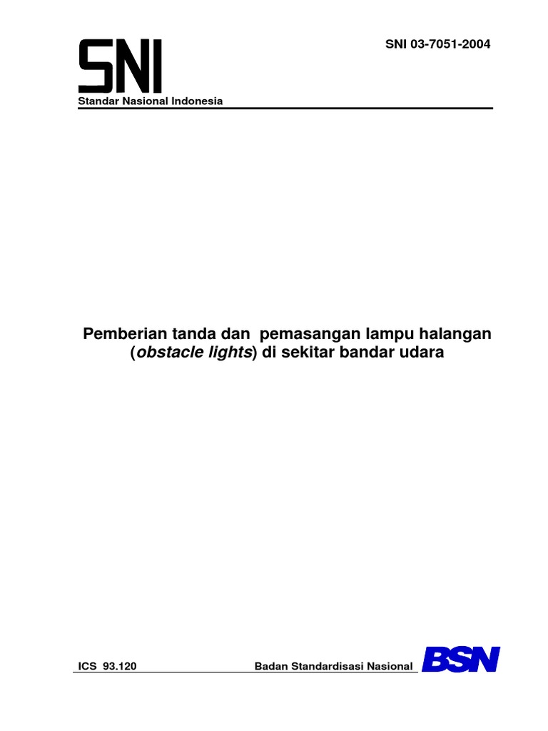 Pemberian Tanda Dan Pemasangan Lampu Halangan (Obstacle Lights) Di ...
