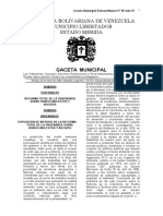 Ordenanza de Ruidos Molestos y Nocivos - VENEZUELA