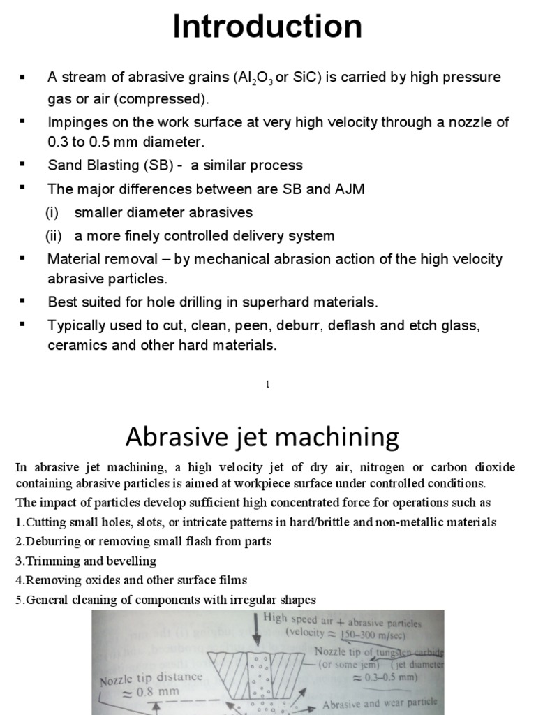 Abrasive Jet Machining PDF Machining Abrasive