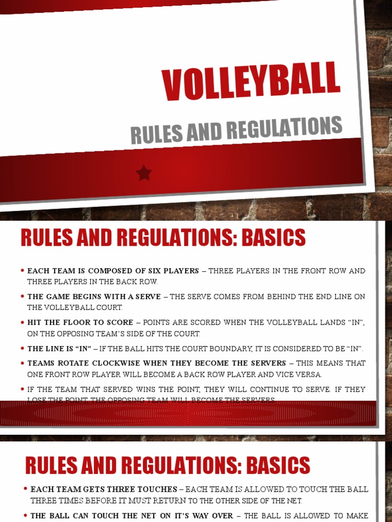 A Comprehensive Guide to Volleyball Rules and Regulations PDF Volleyball Sports Rules And
