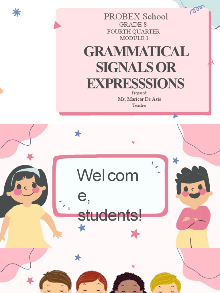 Module 1 Grammatical Signals or Expressions PPT | PDF