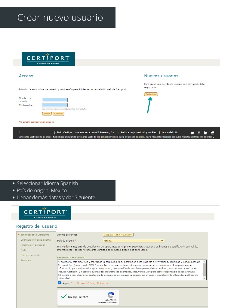 Registro Certiport PDF