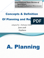 Amhara Bureau of Agriculture Planning Concepts