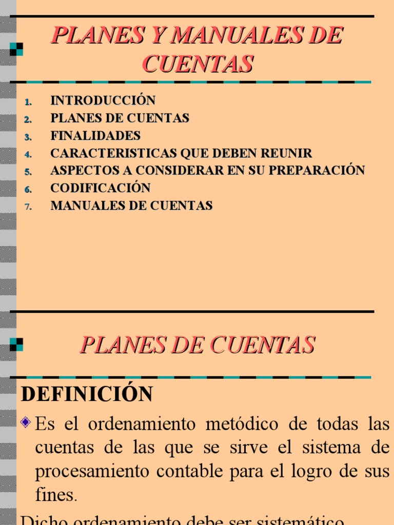 Tema 8 Plan de Cuentas y Manual de Cuentas | PDF | Contabilidad ...