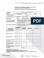 Hoja de Evalación y Registro Actividades